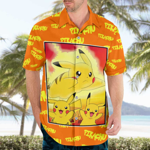 Chemise hawaïenne Pika Pika Chu Pokémon Anime – Image 3