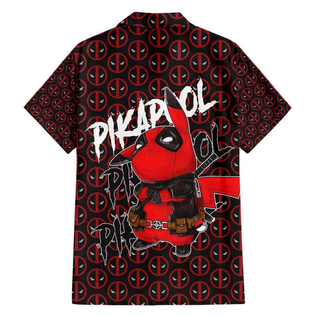 Chemise hawaïenne Pikachu Deadpool Anime Mix Comic – Image 2
