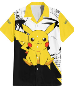Chemise hawaïenne Pikachu Pokémon Anime Mix Manga