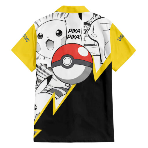 Chemise hawaïenne Pikachu Pokémon Anime Mix Manga – Image 2