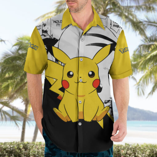 Chemise hawaïenne Pikachu Pokémon Anime Mix Manga – Image 3