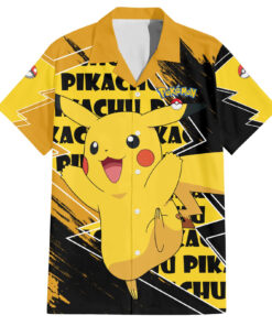 Chemise hawaïenne Pikachu Pokémon Style Grunge