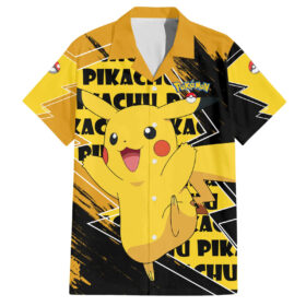 Chemise hawaïenne Pikachu Pokémon Style Grunge