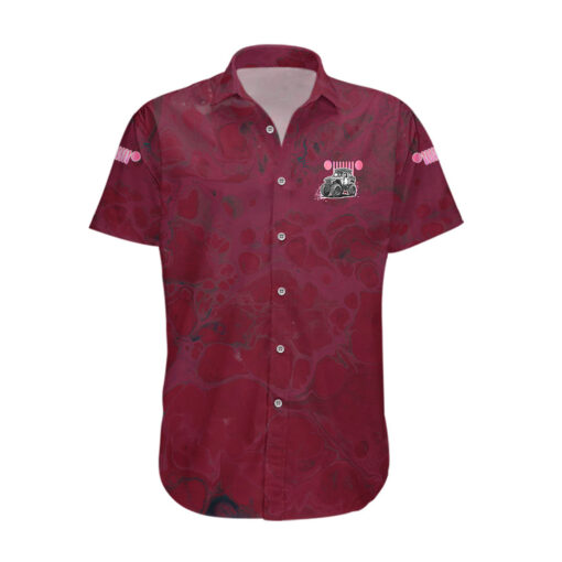 Chemise hawaïenne Jeep Rose Je suis cette fille folle qui adore Jeep – Image 2