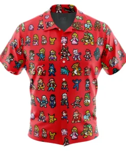 Chemise hawaïenne Pixel Smash Super Smash Bros