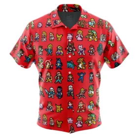 Chemise hawaïenne Pixel Smash Super Smash Bros