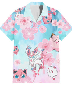 Chemise hawaïenne Pokémon Fairy Type motif Sakura