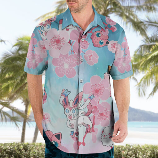 Chemise hawaïenne Pokémon Fairy Type motif Sakura – Image 3