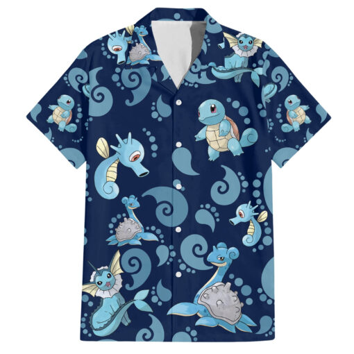Chemise hawaïenne Pokémon Water Type plongée profonde