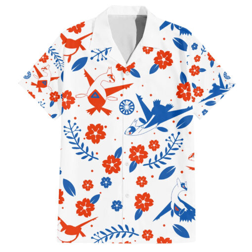 Chemise hawaïenne Pokémon Latios & Latias motif floral