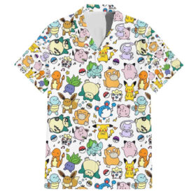 Chemise hawaïenne Pokémon Motif Anime