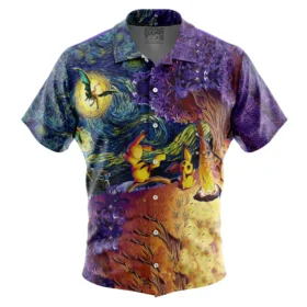 Chemise hawaïenne Pokémon Nuit étoilée au campement