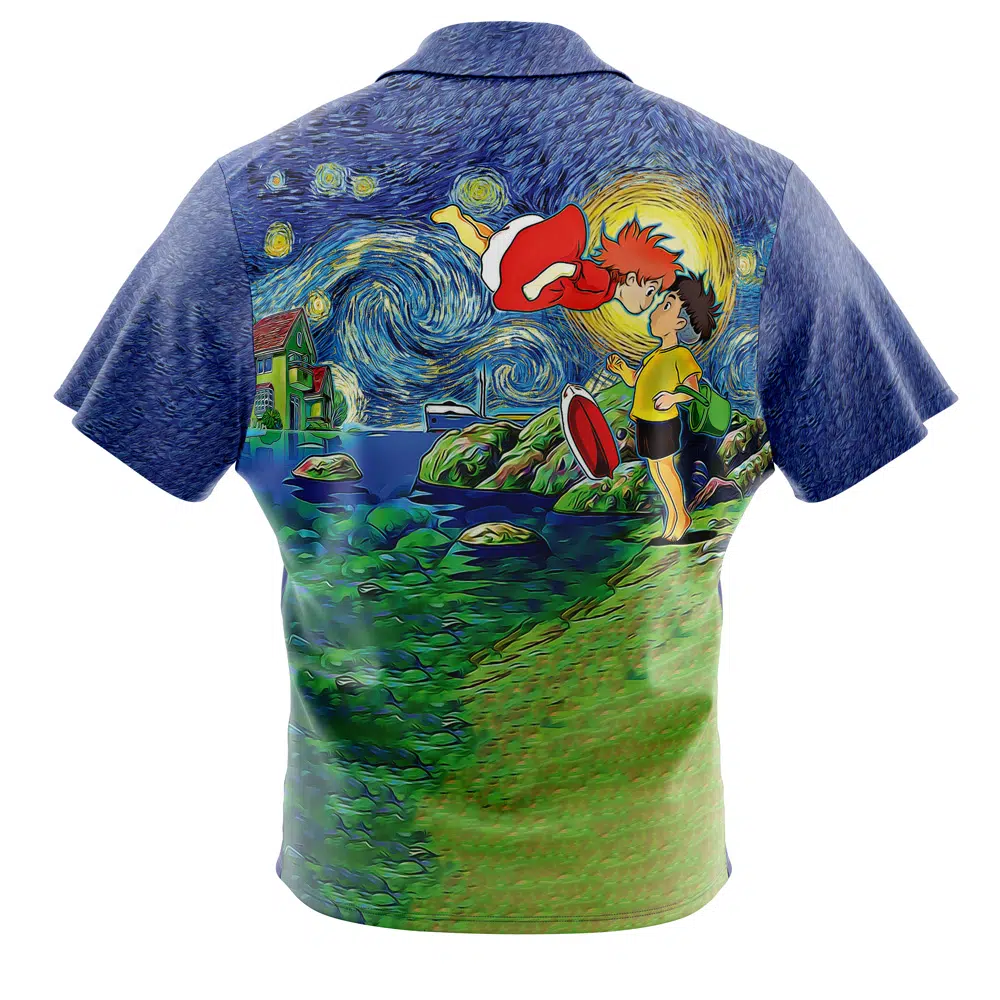 Chemise hawaïenne Ponyo Nuit étoilée Studio Ghibli – Image 2