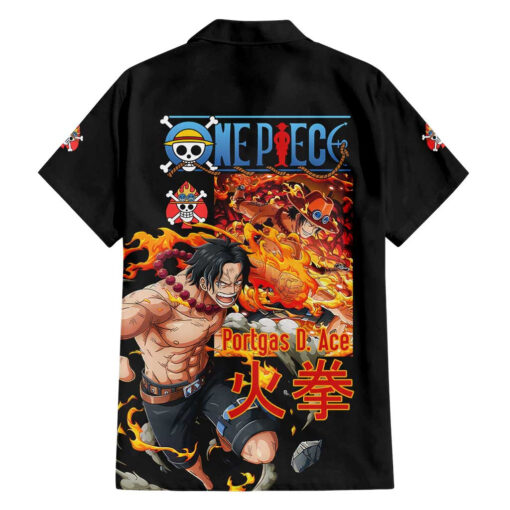 Chemise hawaïenne Portgas D. Ace V2 One Piece Anime – Image 2