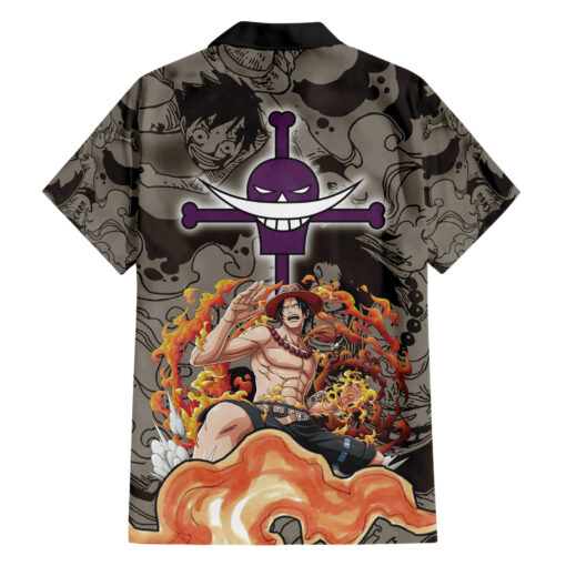 Chemise hawaïenne Portgas D. Ace Poing de feu One Piece Anime Mix Manga – Image 2