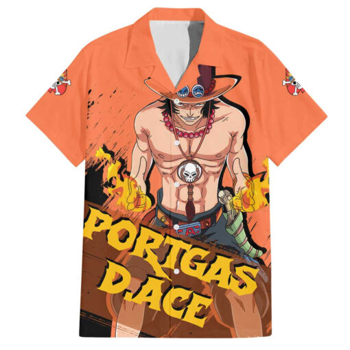 Chemise hawaïenne Portgas D. Ace One Piece Anime