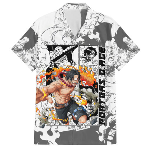 Chemise hawaïenne Portgas D. Ace One Piece Anime Mix Manga