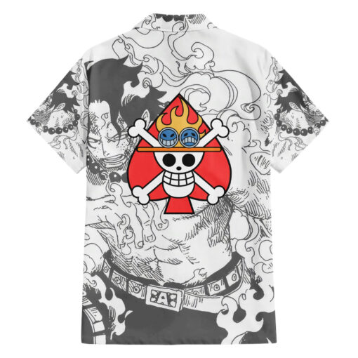 Chemise hawaïenne Portgas D. Ace One Piece Anime Mix Manga – Image 2