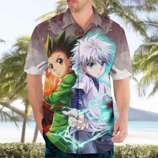 Chemise hawaïenne Power Duo Gon & Killua Hunter x Hunter Anime – Image 3