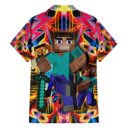 Chemise hawaïenne Power Minecraft Art Mix Trippy – Image 2