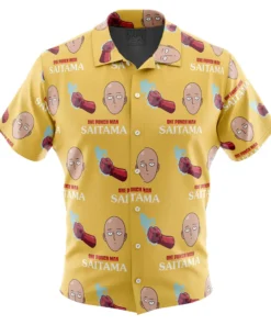 Chemise hawaïenne Power Saitama One Punch Man