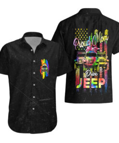 Chemise hawaïenne Pride Month Fier maman Jeep
