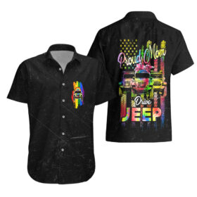 Chemise hawaïenne Pride Month Fier maman Jeep