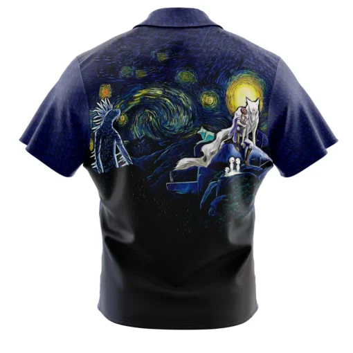 Chemise hawaïenne Princesse Mononoke Nuit Étoilée Studio Ghibli – Image 2