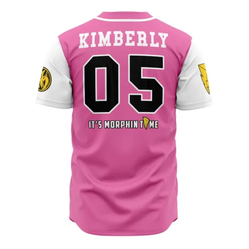 Maillot de baseball Ptérodactyles Roses Kimberly Hart Power Rangers – Image 2