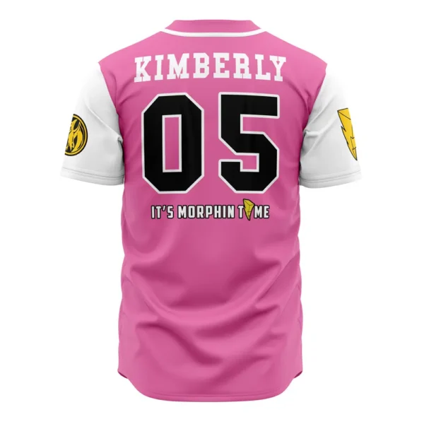 Maillot de baseball Ptérodactyles Roses Kimberly Hart Power Rangers – Image 2