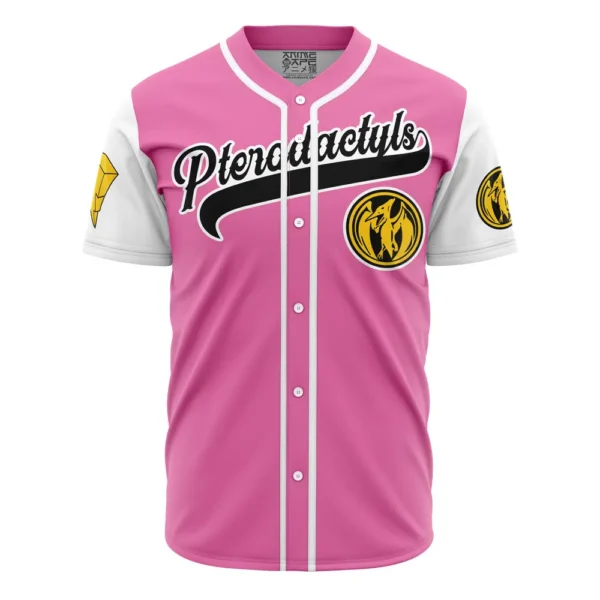 Maillot de baseball Ptérodactyles Roses Kimberly Hart Power Rangers