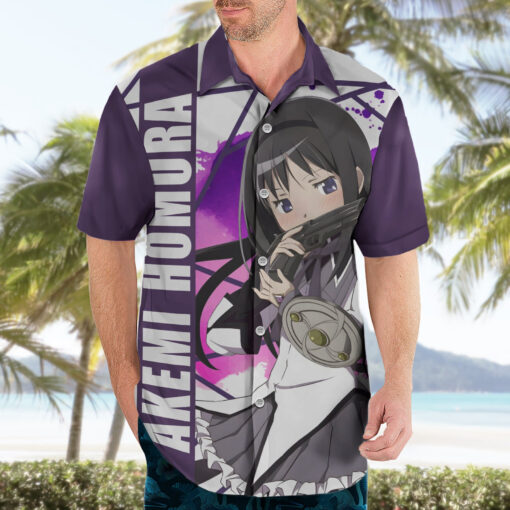 Chemise hawaïenne Puella Magi Madoka Magica Akemi Homura – Image 3