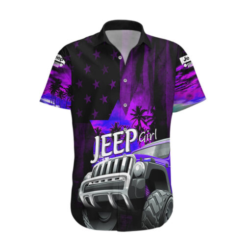 Chemise hawaïenne Jeep violette You Can Go Fast, But I Can Go Anywhere