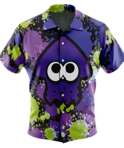 Chemise hawaïenne Calmar violet Aloha Splatoon