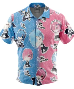 Chemise hawaïenne Rem et Ram Re Zero Kara Hajimeru Isekai Seikatsu