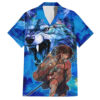 Chemise hawaïenne Princesse en colère Mononoke Studio Ghibli style psychédélique