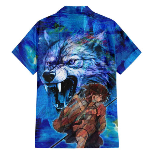 Chemise hawaïenne Princesse en colère Mononoke Studio Ghibli style psychédélique – Image 2