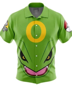 Chemise hawaïenne Visage Rayquaza Pokémon