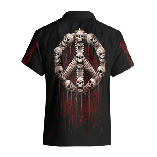Chemise hawaïenne Faucheuse Skull ange de la mort paix – Image 2