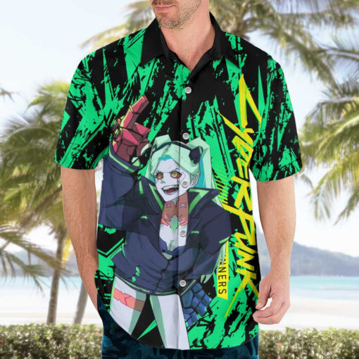 Chemise hawaïenne Rebecca Cyberpunk Anime – Image 3