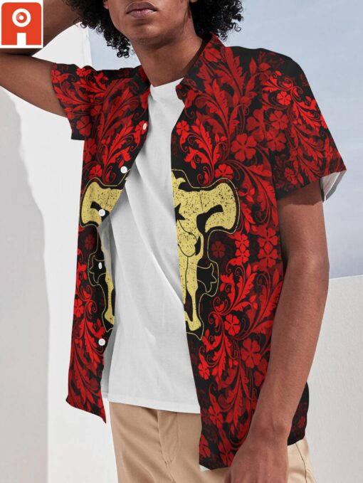 Chemise hawaïenne Asta rouge – Image 3