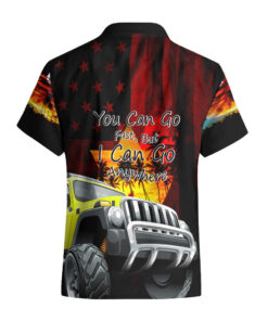 Chemise hawaïenne Jeep rouge You Can Go Fast, But I Can Go Anywhere