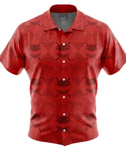 Chemise hawaïenne Ranger Rouge Pattern Power Rangers