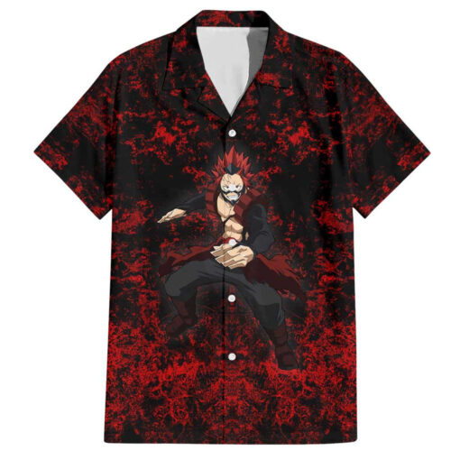 Chemise hawaïenne Red Riot Eijiro My Hero Academia style grunge sang