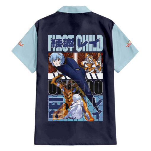 Chemise hawaïenne Rei Ayanami x Eva 00 Neon Genesis Evangelion Anime – Image 2