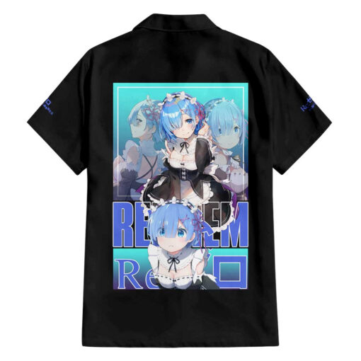 Chemise hawaïenne Rem Re Zero style streetwear Anime – Image 2