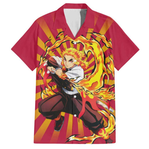 Chemise hawaïenne Rengoku Demon Slayer Anime