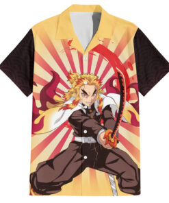 Chemise hawaïenne Rengoku Demon Slayer classique
