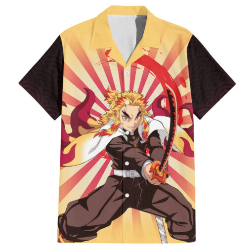 Chemise hawaïenne Rengoku Demon Slayer classique