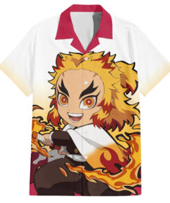 Chemise hawaïenne Rengoku Demon Slayer drôle